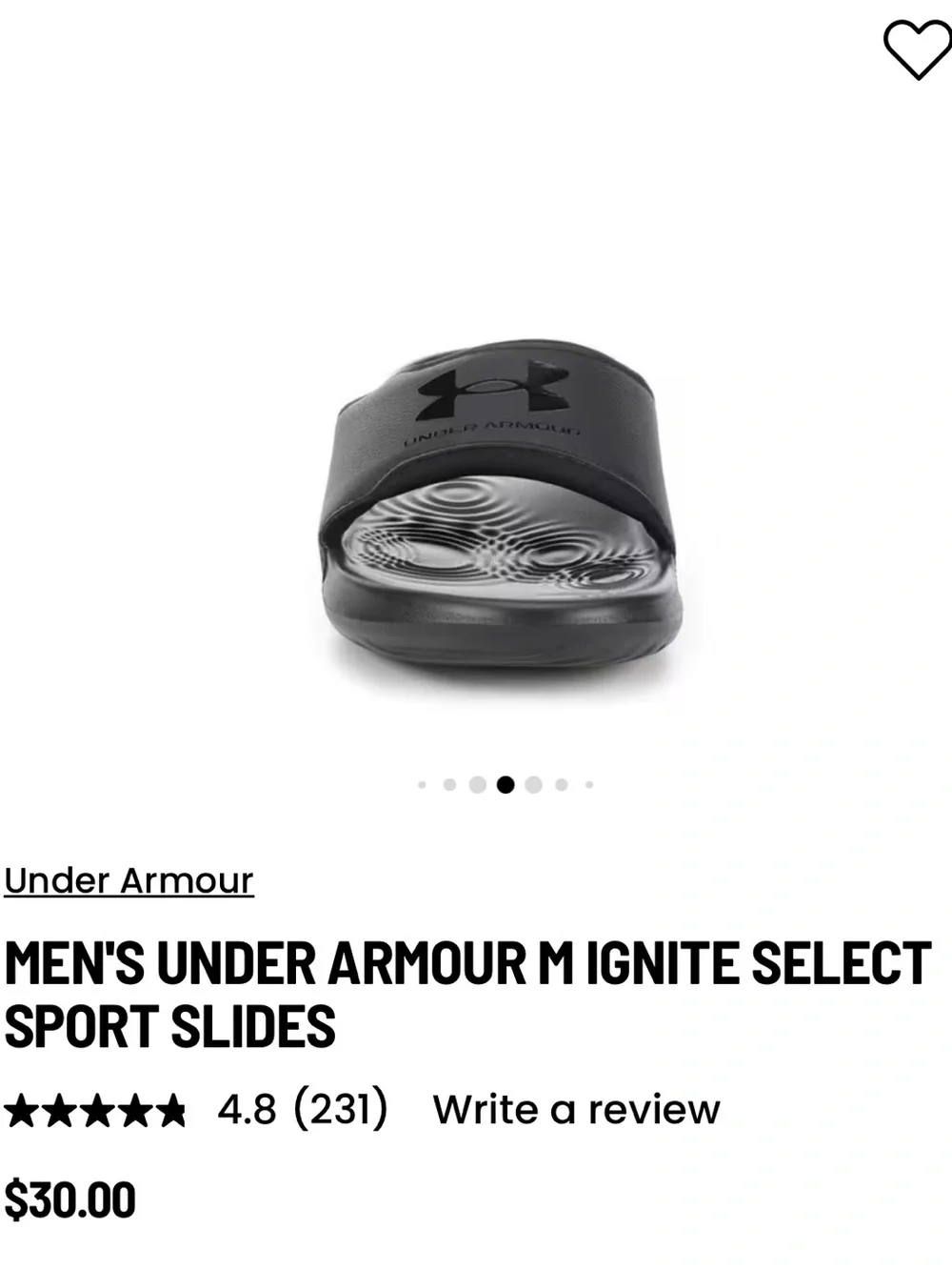 MEN'S UNDER ARMOUR M IGNITE SELECT SPORT SLIDES